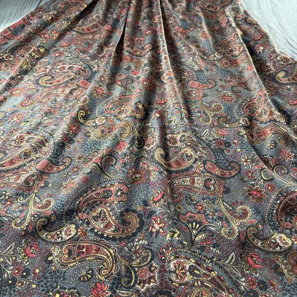 Silk Blend Dakota Designs Hippy Boho Paisley Gold toned Details Size M - Picture 8 of 11